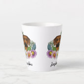Rhodesian Ridgeback Head and Summer Wildblumen Milchtasse (Vorderseite)