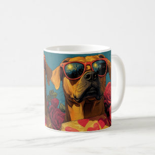 Rhodesian Ridgeback Heart Rose Valentinstag Kaffeetasse