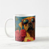 Rhodesian Ridgeback Heart Rose Valentinstag Kaffeetasse (Links)