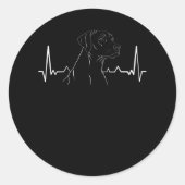Rhodesian Ridgeback Heartbeat Runder Aufkleber (Vorderseite)