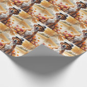 Rhodesian Ridgeback Herbst Erntedank Art Geschenkpapier (Ecke)