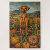 Rhodesian Ridgeback Herbsternte Erntedank Puzzle (Vertikal)