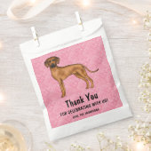 Rhodesian Ridgeback Hund auf rosa Herzen Vielen Da Geschenktütchen (Ausgeschnitten)