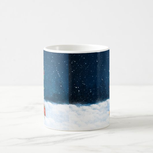 Rhodesian Ridgeback Hund in Schnee Weihnachtsgesch Kaffeetasse (Mittel)