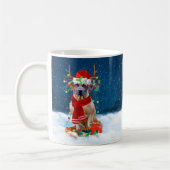Rhodesian Ridgeback Hund in Schnee Weihnachtsgesch Kaffeetasse (Links)