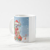 Rhodesian Ridgeback Hund in Schnee Weihnachtsgesch Kaffeetasse (Vorderseite Links)