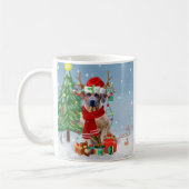 Rhodesian Ridgeback Hund in Schnee Weihnachtsgesch Kaffeetasse (Links)