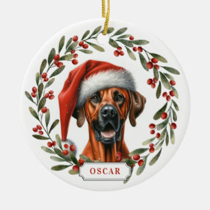 Rhodesian Ridgeback Hund Keramik-Kreis-Ornament Keramik Ornament