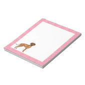 Rhodesian Ridgeback Hund Liebe Herzmuster Rosa Notizblock (Rotiert)