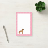 Rhodesian Ridgeback Hund Liebe Herzmuster Rosa Post-it Klebezettel (Büro)