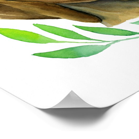 Rhodesian Ridgeback Hund mit Kranz Poster (Ecke)