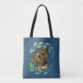 Rhodesian Ridgeback Hund mit Kranz Tasche (Vorderseite)