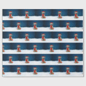 Rhodesian Ridgeback Hund mit Weihnachtsgeschenken Geschenkpapier (Flach)