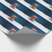 Rhodesian Ridgeback Hund mit Weihnachtsgeschenken Geschenkpapier (Ecke)