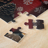 Rhodesian Ridgeback Hund mit Weihnachtsgeschenken Puzzle (Seite)