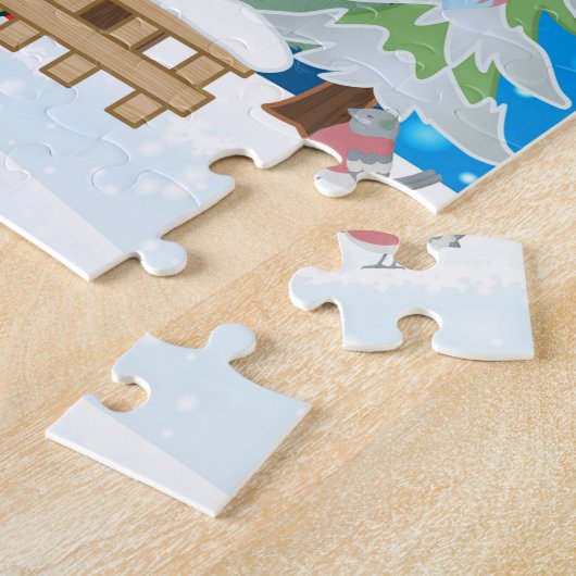 Rhodesian Ridgeback Hund mit Weihnachtsgeschenken Puzzle (Seite)