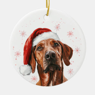 Rhodesian Ridgeback Hund Weihnachten Personalisier Keramik Ornament
