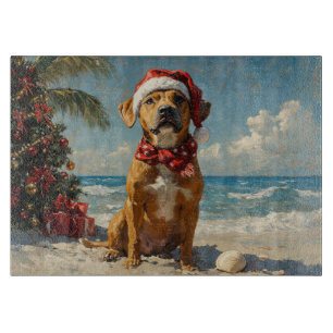 Rhodesian Ridgeback Hund Weihnachten Vintage Stran Schneidebrett