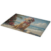 Rhodesian Ridgeback Hund Weihnachten Vintage Stran Schneidebrett (Ecke)