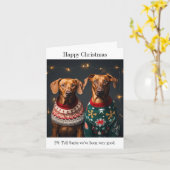 Rhodesian Ridgeback Hunde Glückliche Weihnachtskar Karte (Gelbe Blume)