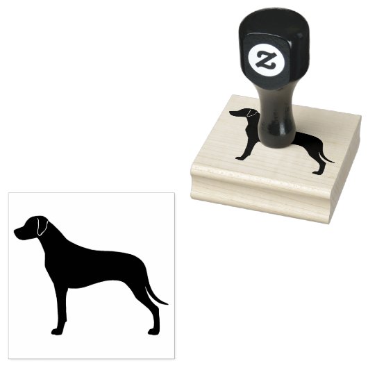 Rhodesian Ridgeback Hunde Silhouette Gummistempel (Stempel)