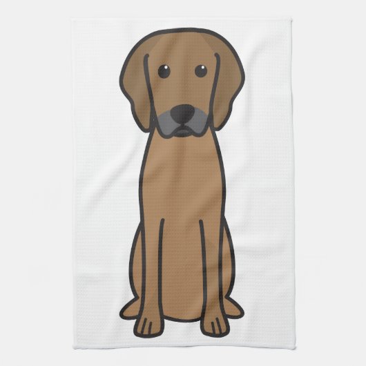 Rhodesian Ridgeback HundeCartoon Geschirrtuch (Vertikal)