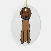 Rhodesian Ridgeback HundeCartoon Keramikornament (Rechts)