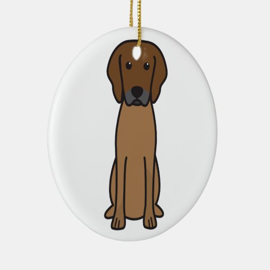 Rhodesian Ridgeback HundeCartoon Keramikornament (Rechts)