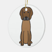 Rhodesian Ridgeback HundeCartoon Keramikornament (Links)