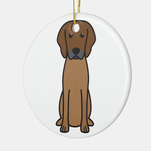 Rhodesian Ridgeback HundeCartoon Keramikornament (Links)