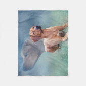 Rhodesian Ridgeback Hundecollage Fleecedecke (Vorderseite)