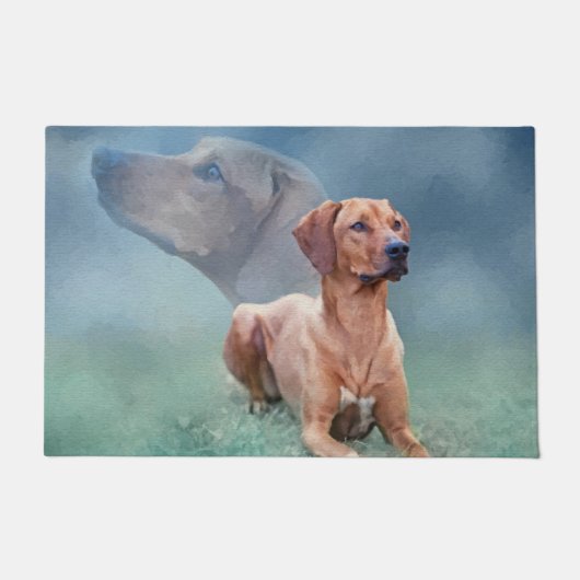 Rhodesian Ridgeback Hundecollage Fußmatte (Vorderseite)