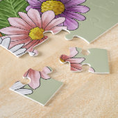 Rhodesian Ridgeback Hundekopf Sommer Blumen Grün Puzzle (Seite)