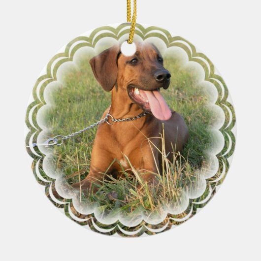 Rhodesian Ridgeback Hundeverzierung Keramikornament (Vorne)