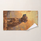 Rhodesian Ridgeback im Herbstfall Inspiriert Badhandtuch Set (Handtuch)