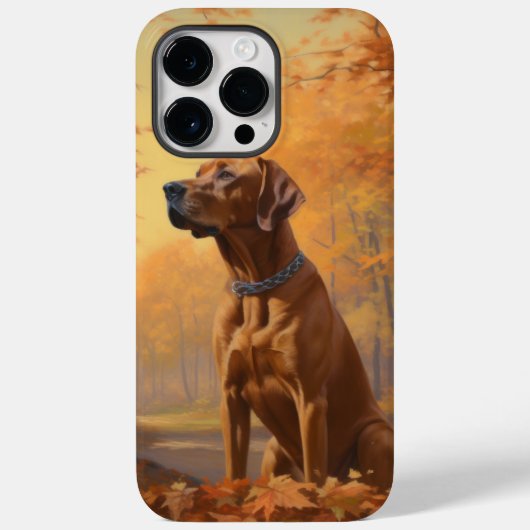 Rhodesian Ridgeback im Herbstfall Inspiriert Case-Mate iPhone Hülle (Rückseite)