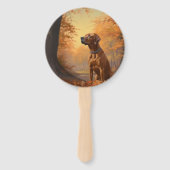 Rhodesian Ridgeback im Herbstfall Inspiriert Fächer (Rückseite)