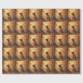 Rhodesian Ridgeback im Herbstfall Inspiriert Geschenkpapier (Flach)