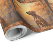 Rhodesian Ridgeback im Herbstfall Inspiriert Geschenkpapier (Rolleneckpunkt)