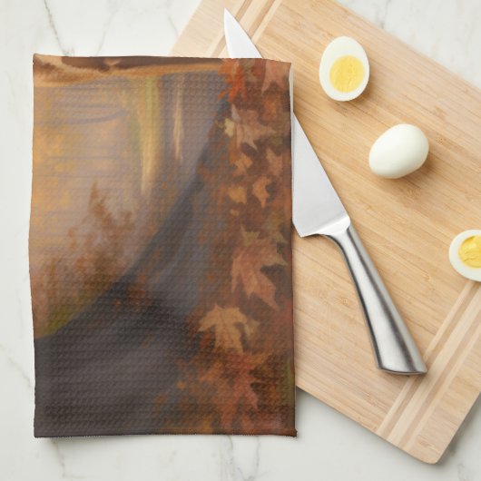 Rhodesian Ridgeback im Herbstfall Inspiriert Geschirrtuch (Viertel Falte)