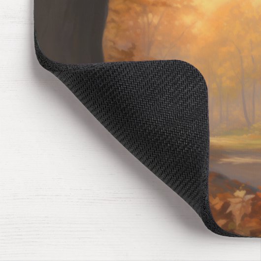 Rhodesian Ridgeback im Herbstfall Inspiriert Mousepad (Ecke)