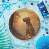 Rhodesian Ridgeback im Herbstfall Inspiriert Pappteller (Party)