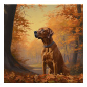 Rhodesian Ridgeback im Herbstfall Inspiriert Poster (Vorderseite)