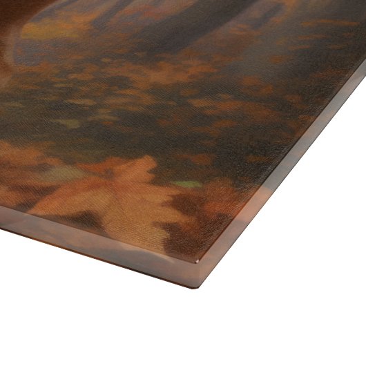 Rhodesian Ridgeback im Herbstfall Inspiriert Schneidebrett (Ecke)