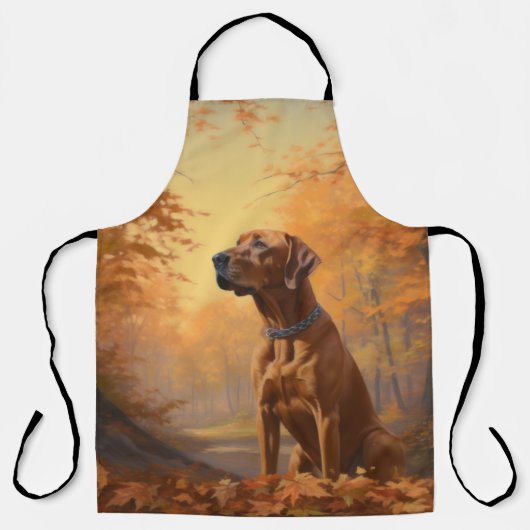 Rhodesian Ridgeback im Herbstfall Inspiriert Schürze (Vorderseite)