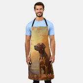 Rhodesian Ridgeback im Herbstfall Inspiriert Schürze (Getragen)
