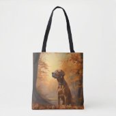 Rhodesian Ridgeback im Herbstfall Inspiriert Tasche (Vorderseite)