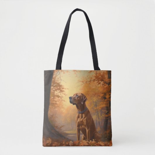 Rhodesian Ridgeback im Herbstfall Inspiriert Tasche (Vorderseite)