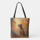 Rhodesian Ridgeback im Herbstfall Inspiriert Tasche (Rückseite)