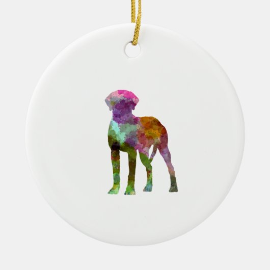 Rhodesian Ridgeback im Watercolor Keramikornament (Vorne)